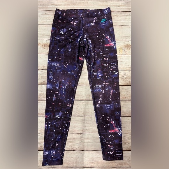Nike Pants - NIKE Allover Print Athletic Pants-Polyester/Spandex-Purple-small